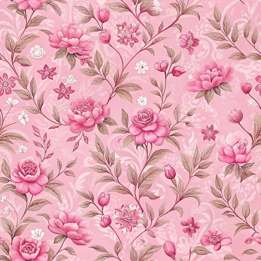Pink Floral Peel and Stick Wallpaper Flower Contact Paper Removable Waterproof Wall Paper Vinyl Self Adhesive Wallpaper