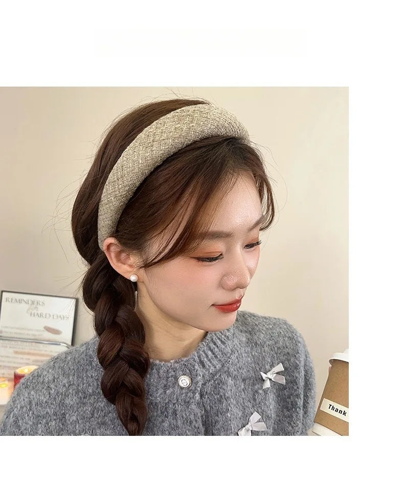 2026 Winter Korean Fashion Hairbands Headband Women Girls Scrunchies Hair Head Hoop Band Accessories Headdress Headwear Ornament