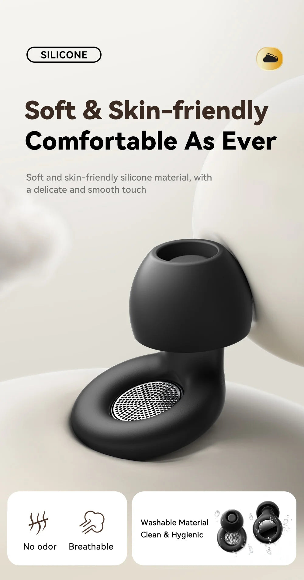 ESSAGER Noise Cancelling Ear Plugs for Sleeping Soft Silicone Sleep Earplugs Noise Reduction Earbuds for Sleep Work Study Travel