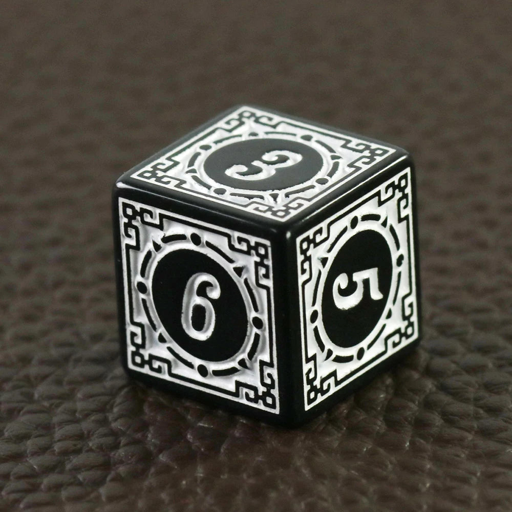 DNDGame Polyhedral Dice Set with Textures Pattern 7pcs of D4 D6 D8 D10 D% D12 D20 for RPG Board Game Accessories