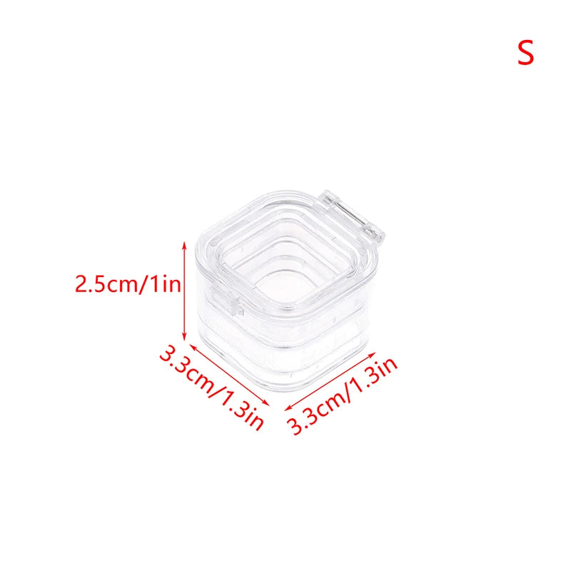 1 Pcs Plastic Dental Lab Box With Film Dentist False Tooth Case Box With Membrane Storage Boxes Denture Teeth Container Case