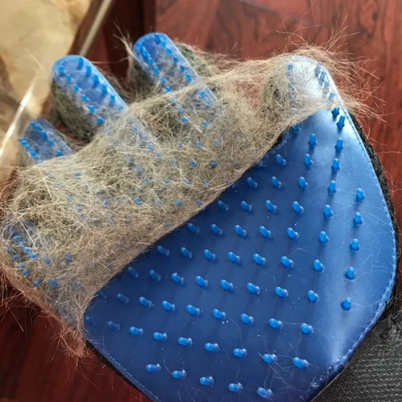 Pet Grooming Gloves Cat Dog Hair Remover Rubber Massage Brush Effective Floating Hair Cleaning Comb