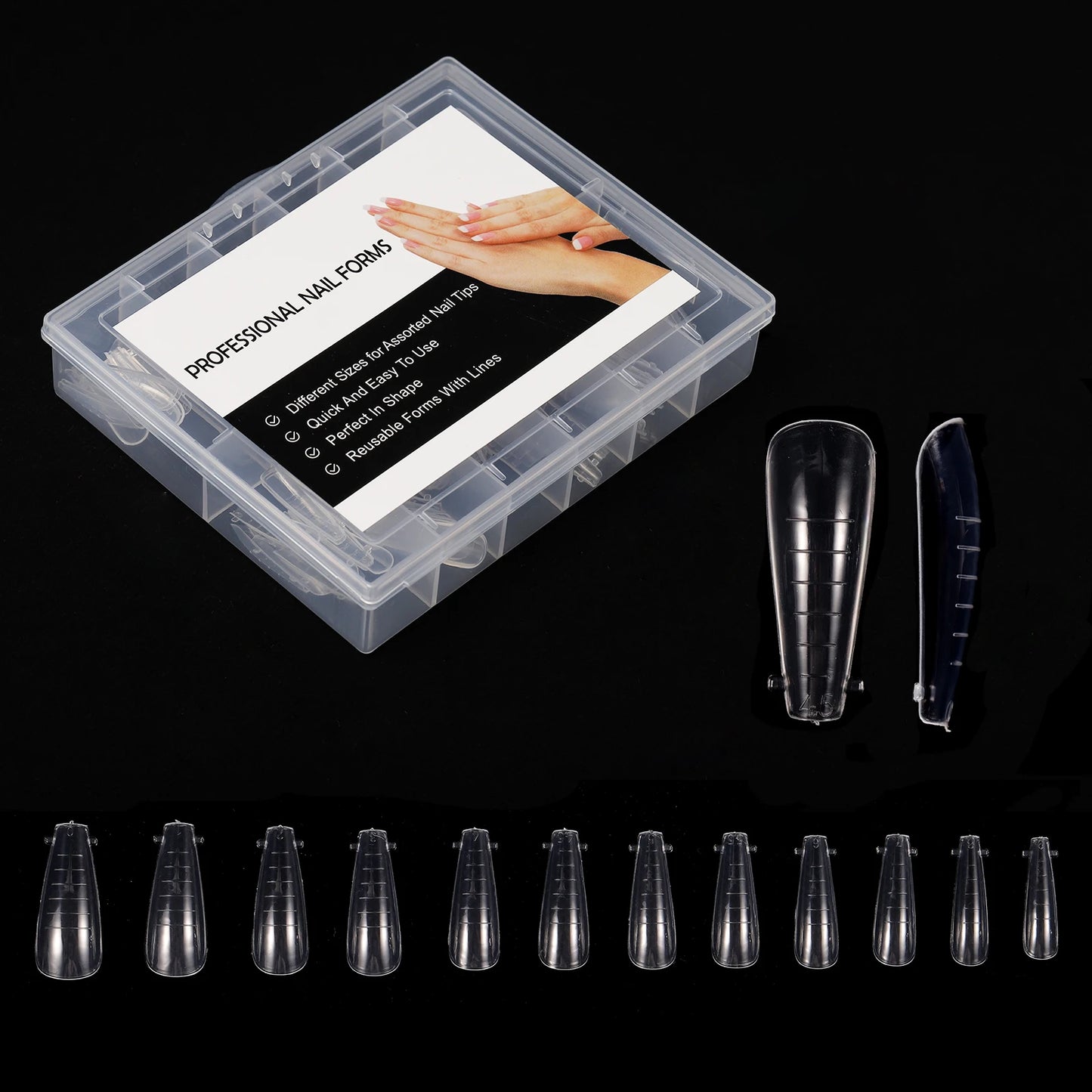 BNG Top Forms for Nails Dual Forms Nails Forms for Extension Full Cover Quick Building Gel Mold Tips Poly Nail Gel Mold
