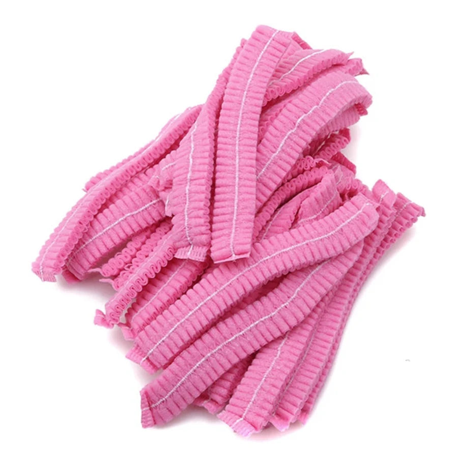 20/100Pcs Disposable Non Woven Fabric Hat For Eyelash Extension Makeup Hair Net Caps SPA Hair Salon Sterile Hats Supplies