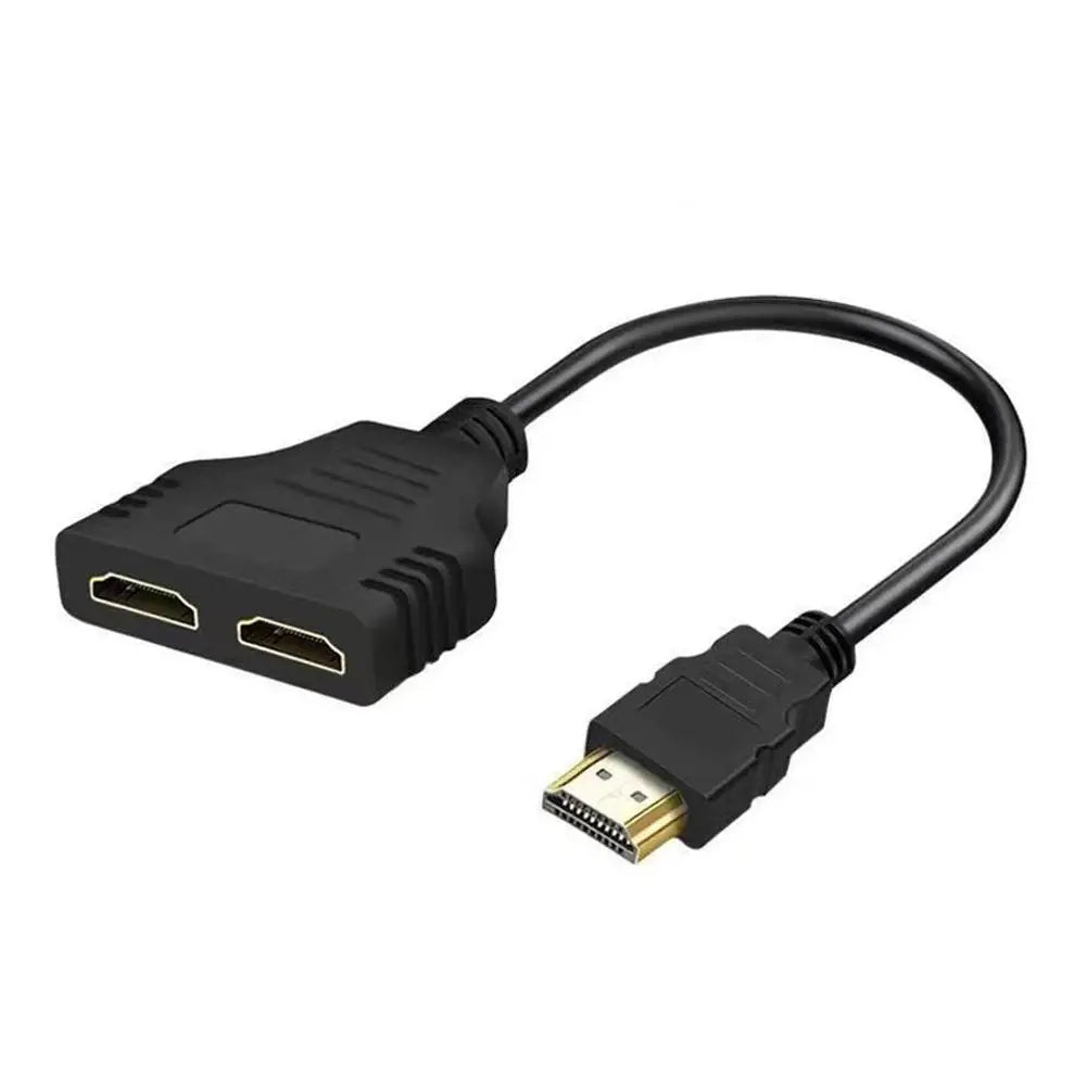 4K Computer Monitor HD Cable HDMI One In Two 30cm HD 1080P HDMI Splitter, One Input To Two Output Adapter Cable HDMI-compatible