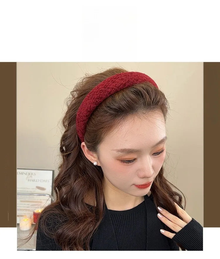 2026 Winter Korean Fashion Hairbands Headband Women Girls Scrunchies Hair Head Hoop Band Accessories Headdress Headwear Ornament