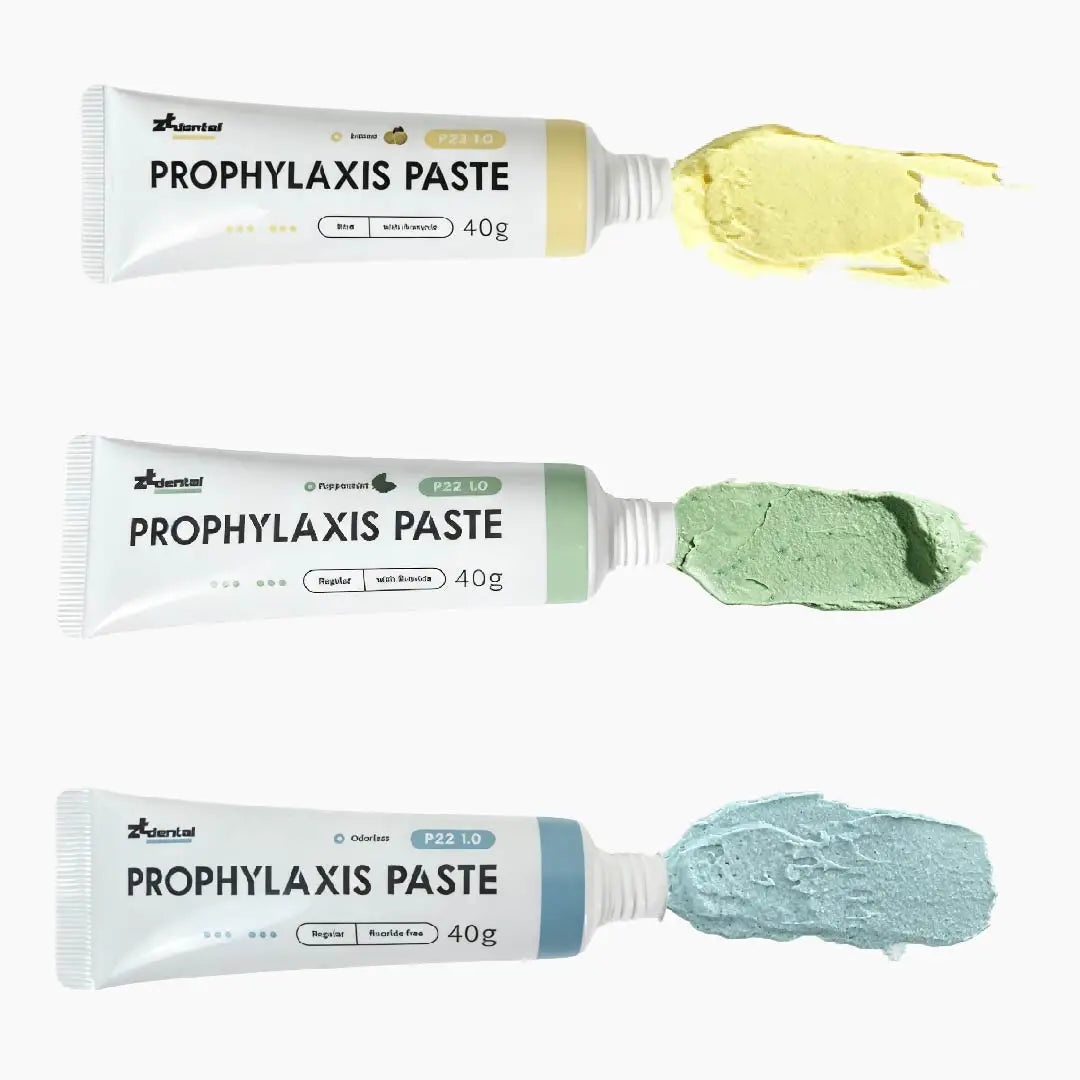 40g/PK Dental Prophy Paste P22 - Fine & Regular Grit Polishing Prophylaxis Paste 3 Flavors (Peppermint, Lemon, Odorless)