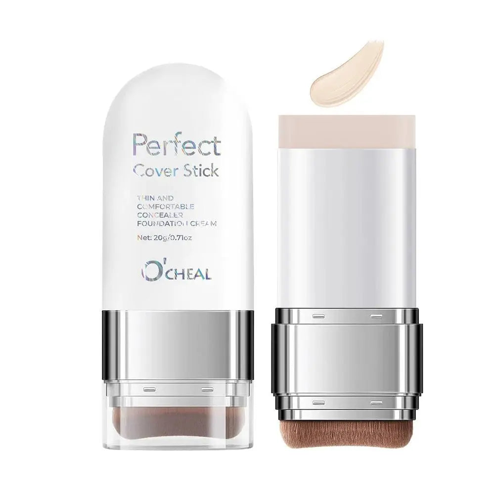 Upgrade O'CHEAL Perfect Cover Stick Thin And Comfortable Concealer Foundation Cream Stick Instant Natural Waterproof