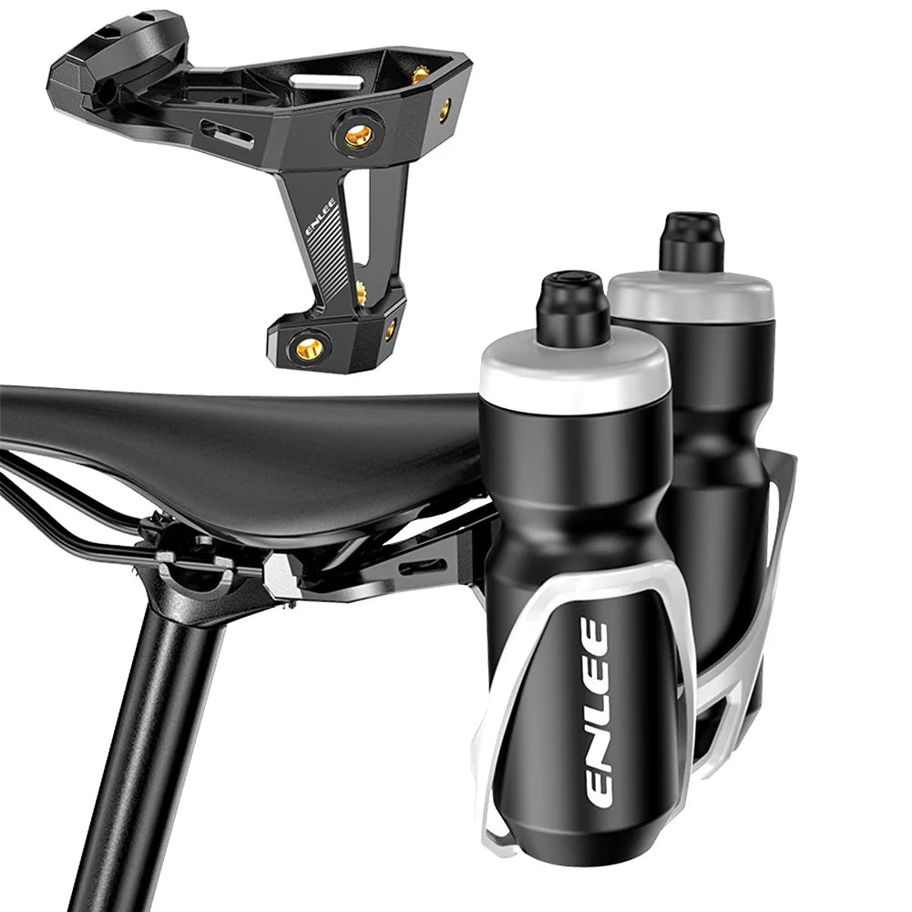 Bicycle Water Bottle Holder Adapter Lightweight Bike Saddle Bottle Cage Extension Bracket Cycling Rear Seat Kettle Mount Stand