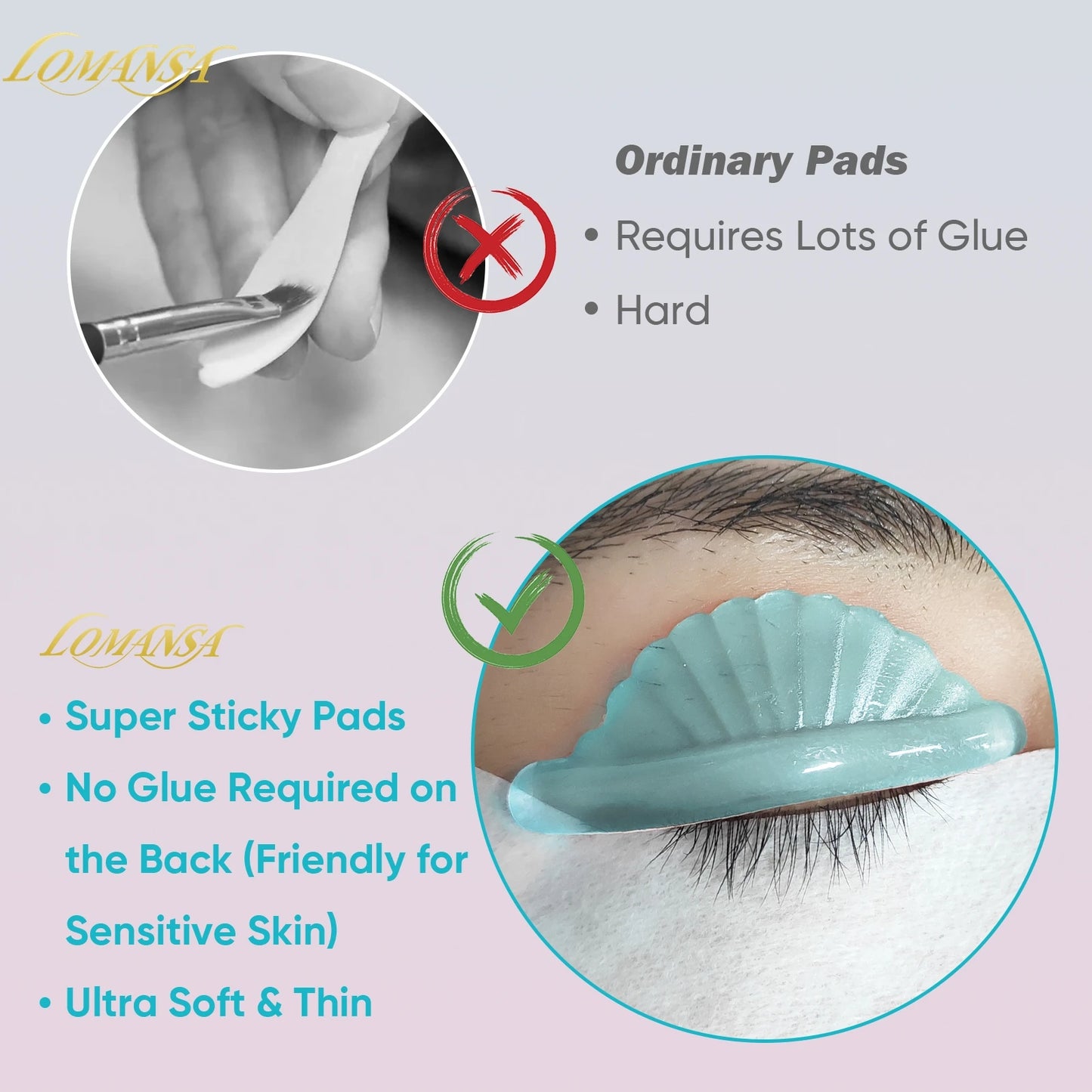 LOMANSA C Curl 6 Size Silicone Eyelash Perm Pads Sticky Lashes Rods Shield Lifting 3D Eyelash Curler Accessories Makeup Tool