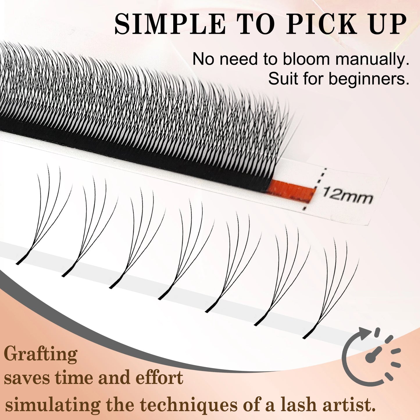 CoMango C/D/LC/LU Smaller Spacing 3D/4D W Shaped Eyelashes Extension 3D/4D Style Premade Fans Lashes Volume Lightweight Eyelash