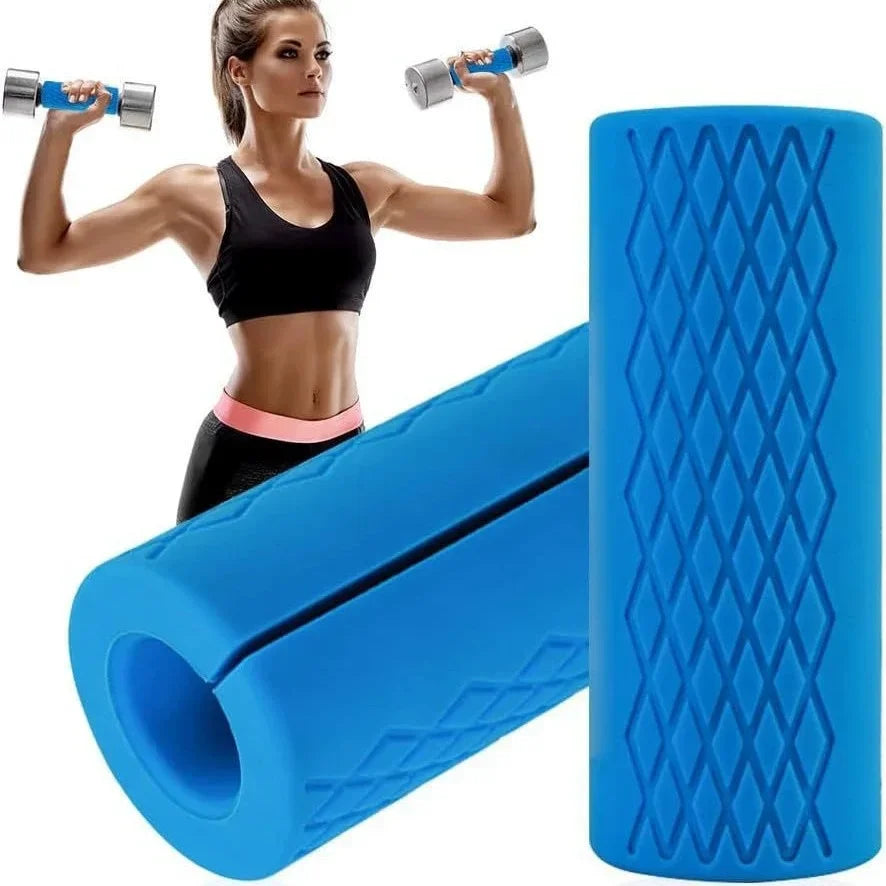 Thick Bar Grips Non-Slip Silicone Fat Bar Dumbbell Barbell Sleeves Weightlifting for Gym Home Workout Muscle Growth Wrist Guard