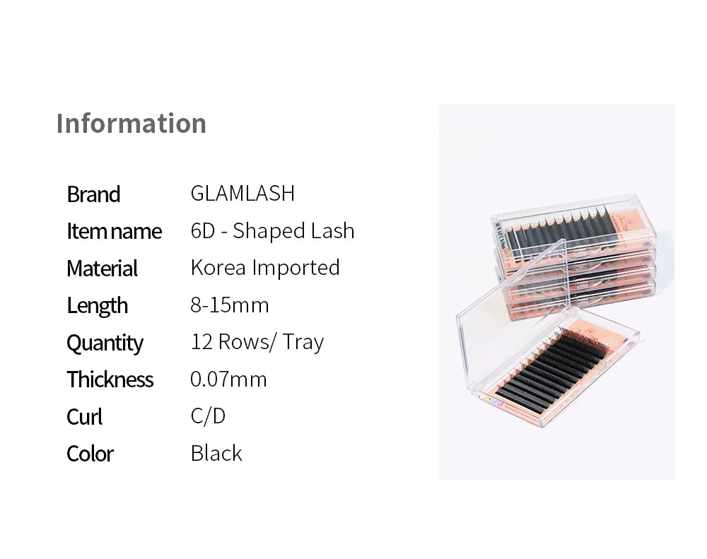 GLAMLASH 2tips 3D W Shape Lashes Extension Premade Volume Fan Eyelashes W Style Shaped Lash Makeup Supplies Natural EyeLash