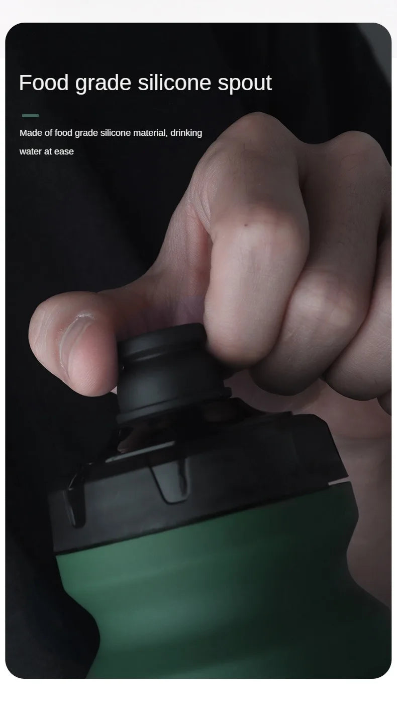 610ML Sports Water Bottle Rubber Paint Plastic Squeeze Bottle for Bicycles Portable Outdoor Cycling Kettle