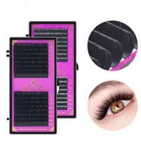 GLAMLASH 2tips 3D W Shape Lashes Extension Premade Volume Fan Eyelashes W Style Shaped Lash Makeup Supplies Natural EyeLash
