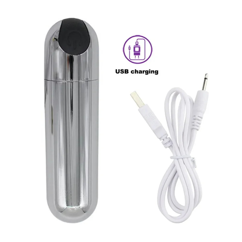 Bullet Head Masturbator Female 10 Speed Control Mini Vibrator Powerful Rechargeable Clitoris G-Spot Massage Toy Adult Toys