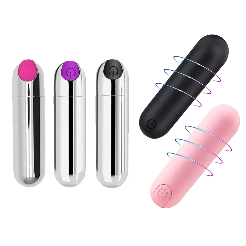 Bullet Head Masturbator Female 10 Speed Control Mini Vibrator Powerful Rechargeable Clitoris G-Spot Massage Toy Adult Toys