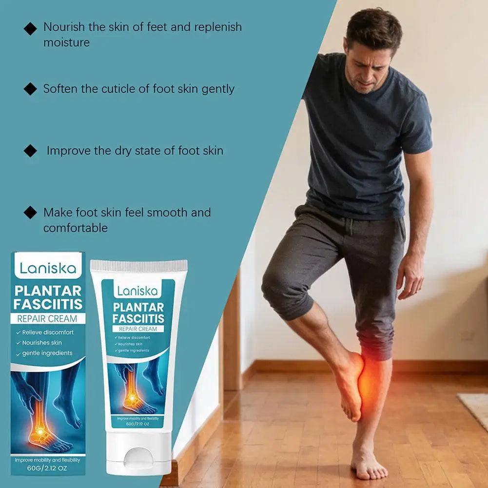 Natural Plantar Fasciitis Relief Cream for Heel Spurs Achy Feet Treatment Legs Gel Cream Cooling Refreshing Moisturizing Care