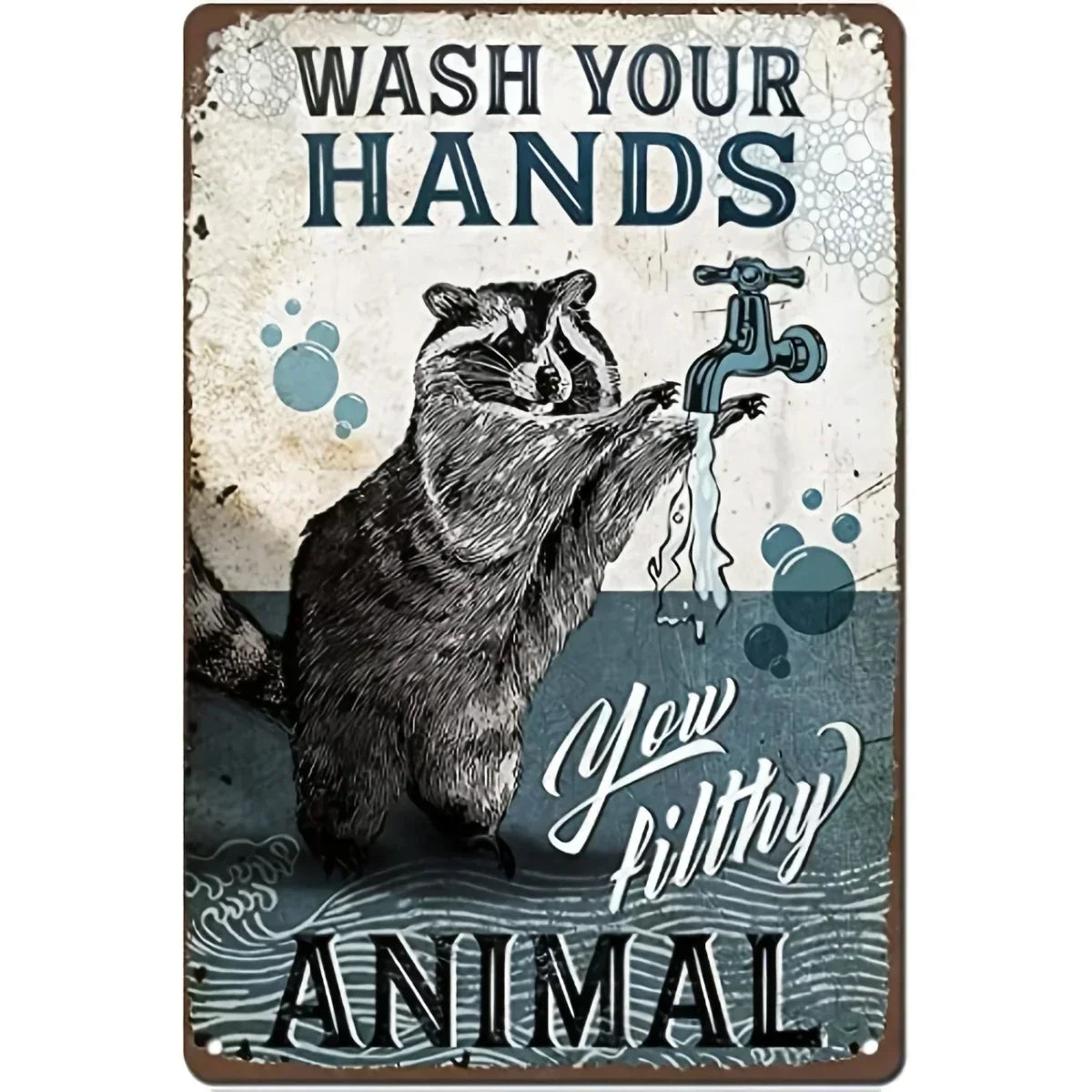 Bar tin painting，Alluring Funny Tin Sign - Retro - Style Toothbrush & Toilet Paper Tin Sign,Designed for Inviting Bathroom