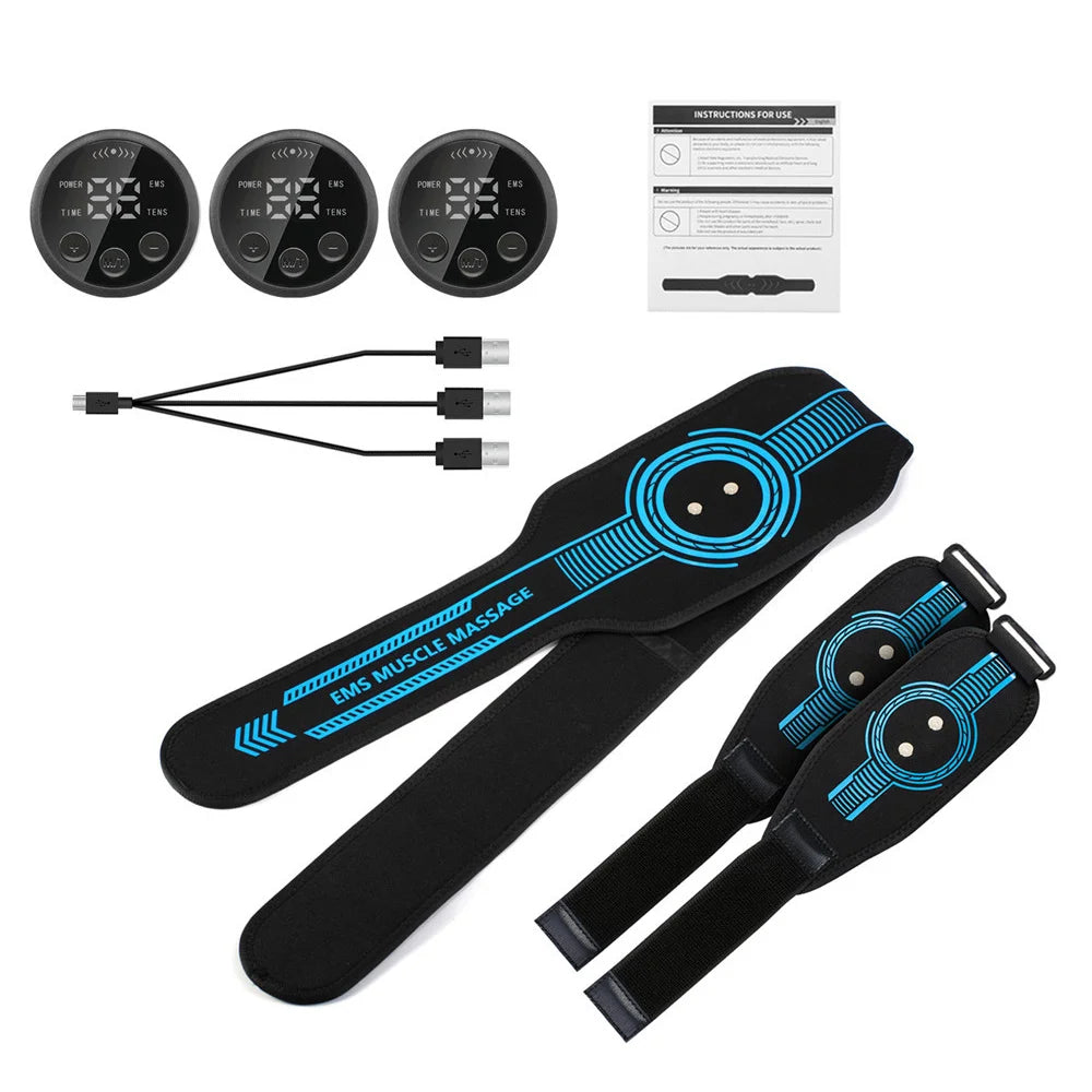Intelligent EMS Belt Massage Set Full Body Muscle Stimulation Trainer Abdominal Fitness Device USB Charging Version