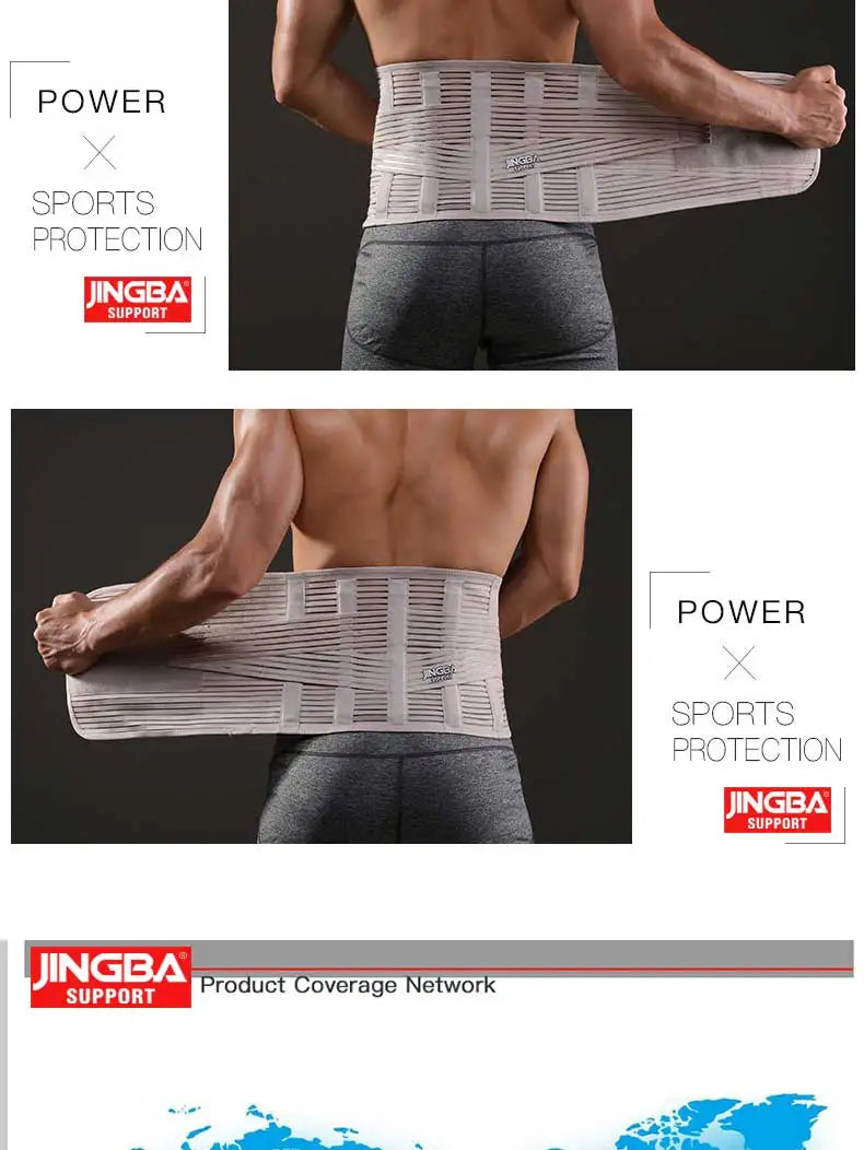 JINGBA SUPPORT Waist Trainer Body Shaper Abdominale Sports Lumbar Joint Protector Sports Fitness Sweat Belt Faja Hombre
