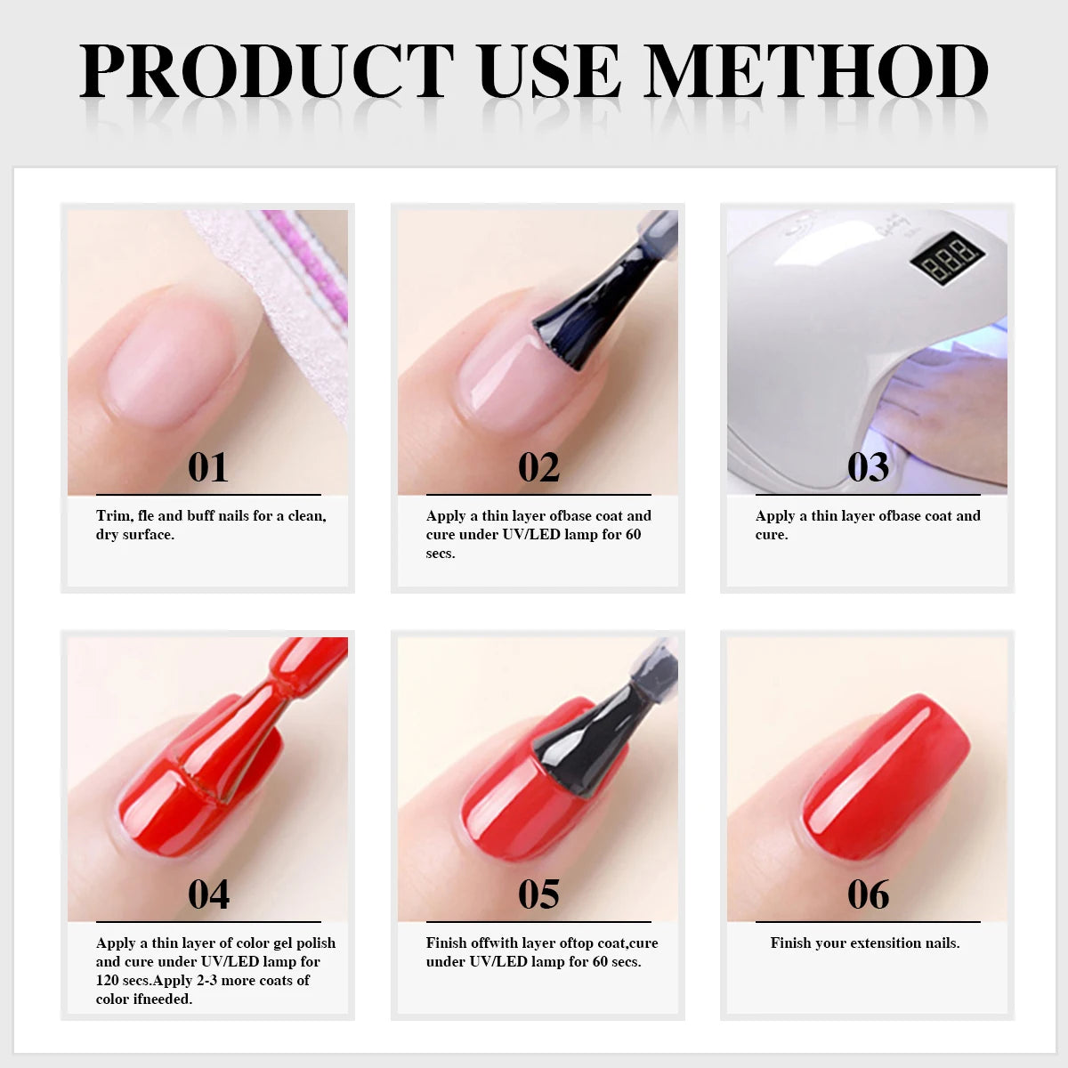 Two 15ml Bottles of White and Black Gel Nail Polish, Glass Bottles, UV/LED Removable Gel Nail Polish, Suitable for DIY Nail Salo