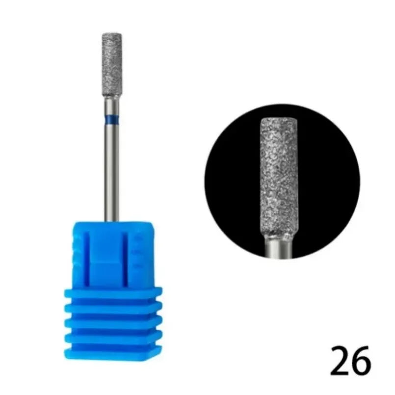 Flame Cone Cuticle Clean Nail Drill Bit 3/32'', Professional Safety Carbide Diamond Nail Bit Nail Cleaner for Cuticle Dead Skin
