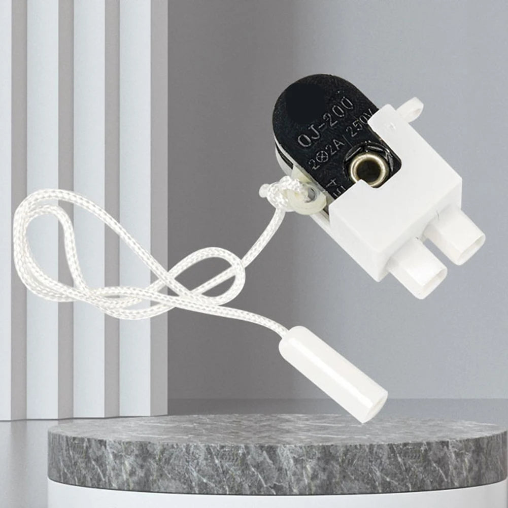 1Pcs Pull Cord Switch PC/PA + Alloy Pull Cord Wall Light Switch With Cord Rotating Pull Cord Switch For Table Lamps Floor-Lamps