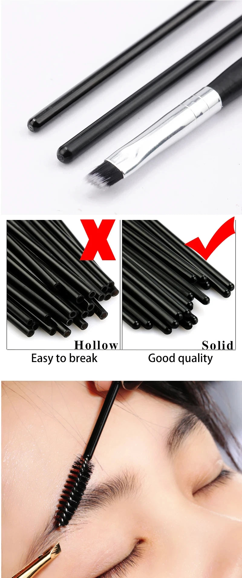50pcs Eyelash Brushes Reusable Mascara Wands Applicator Spoolers for False EyeLashes Extension Women Lashes Cosmetic Supplies