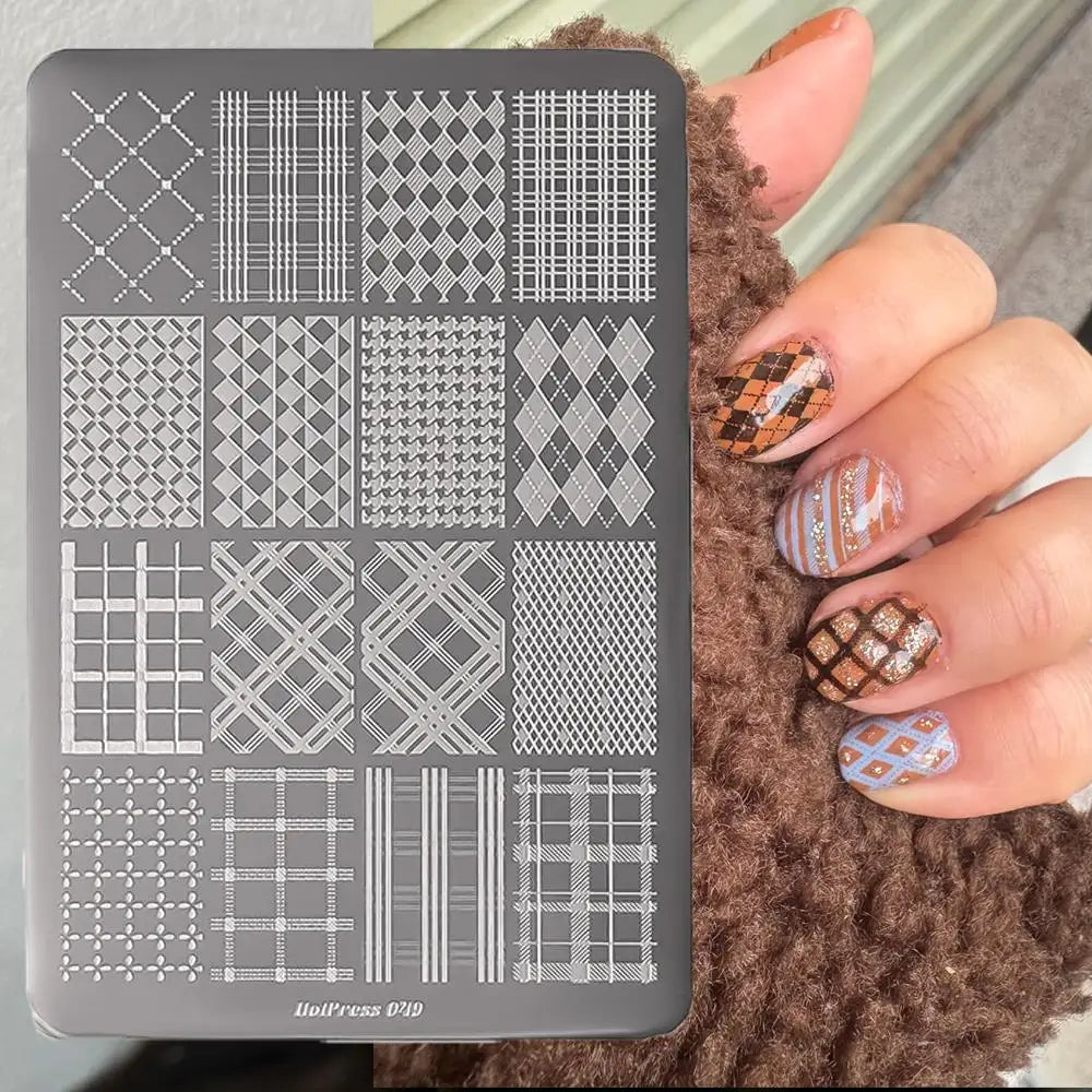 1Pcs Sexy Leopard Print Nail Stamping Plate Animal Skin Texture Nails Template 14.5x9.5cm Stainless Steel Manicure Print Stencil