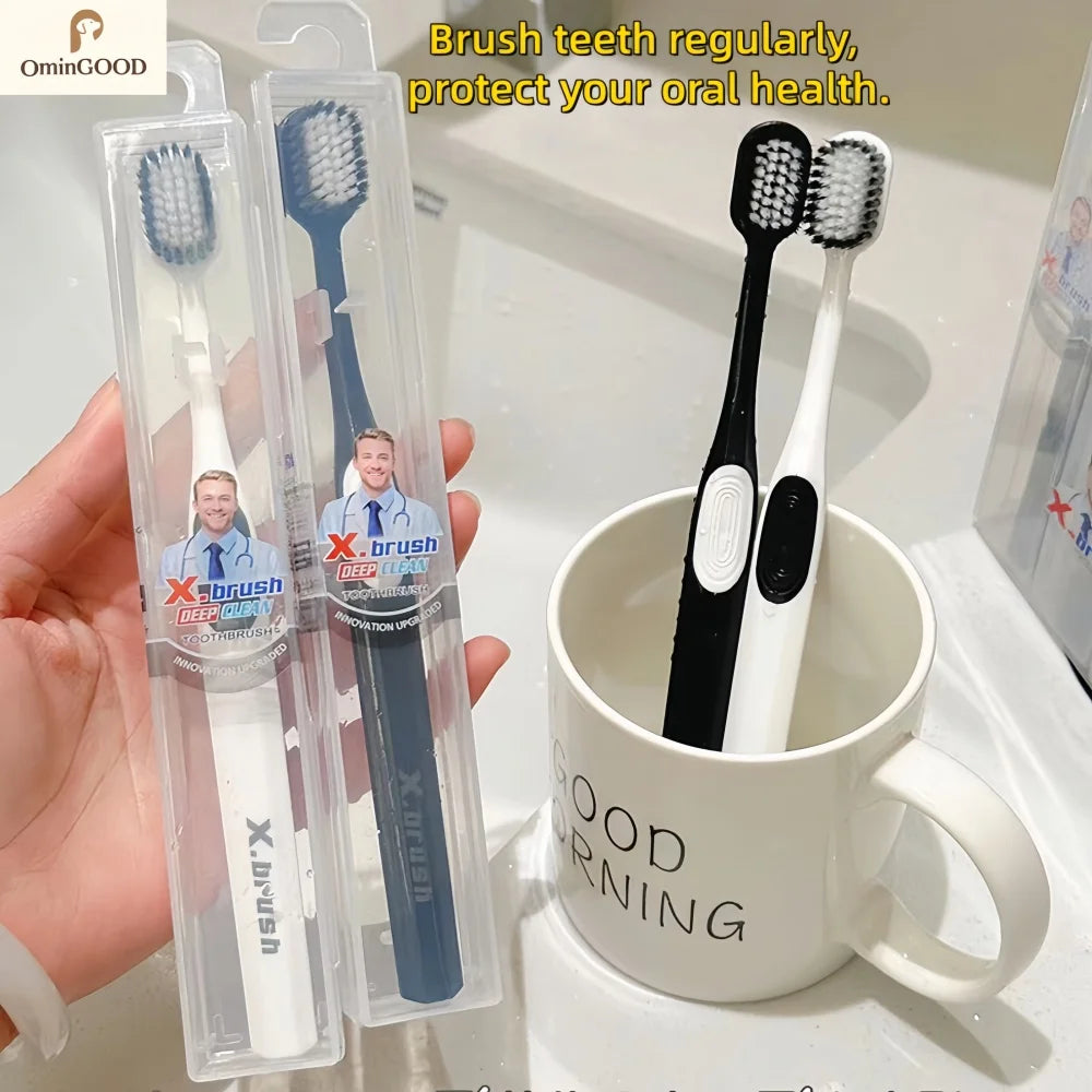 2-12PCS Soft Toothbrush Deep Cleaning Oral Hygiene Silicone Bristles Toothbrush Gentle For Gums Ultra Fine Adult Dental Brush