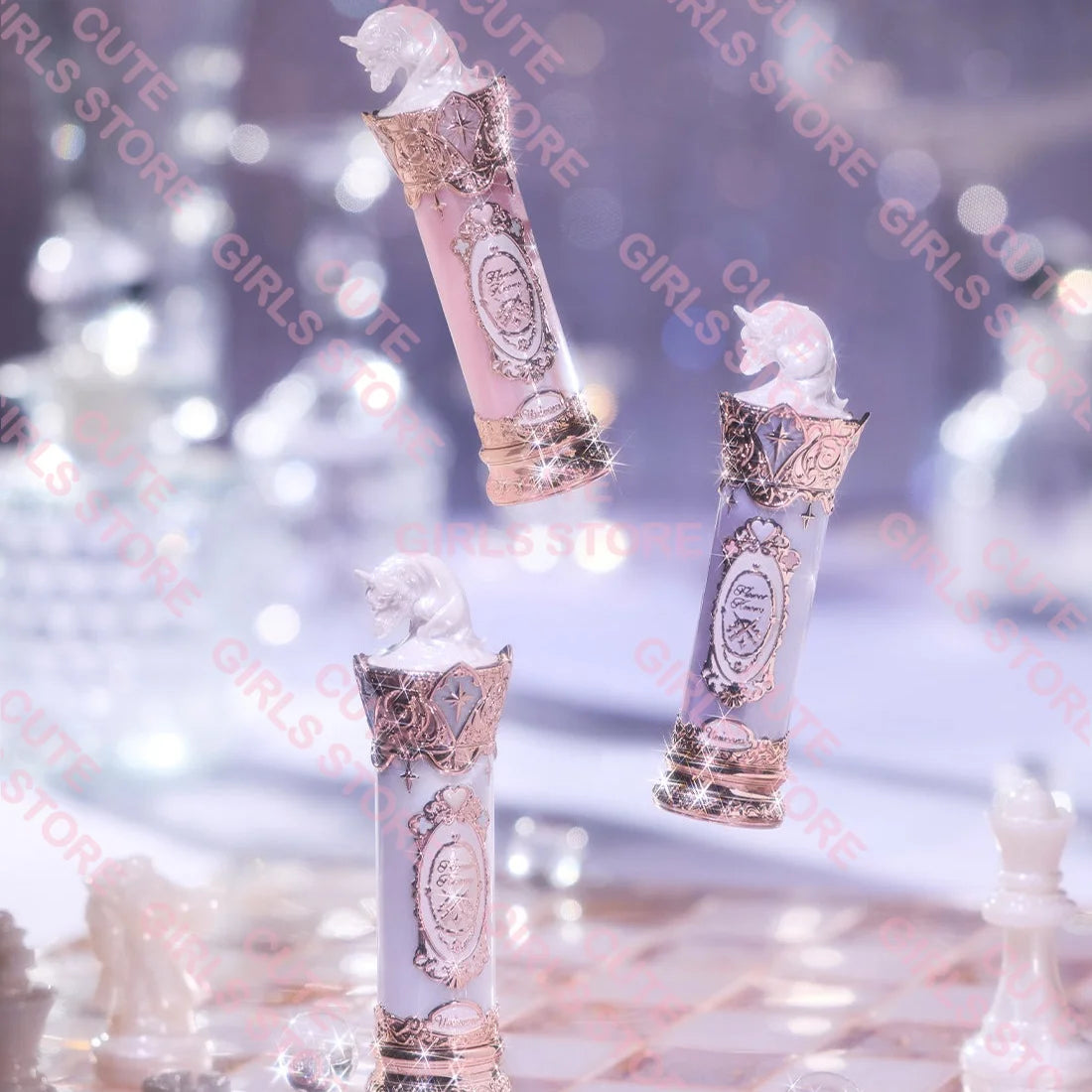 Flower Knows Knight Unicorn Glazed Lipstick: High Pigment Long-Lasting Non-Stick Lip Gloss for Makeup Enthusiasts