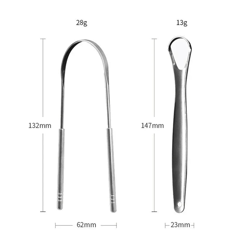 High Quality Stainless Steel Tongue Scraper Cleaner Fresh Breath Cleaning Coated Tongue Toothbrush Oral Hygiene Care Tools