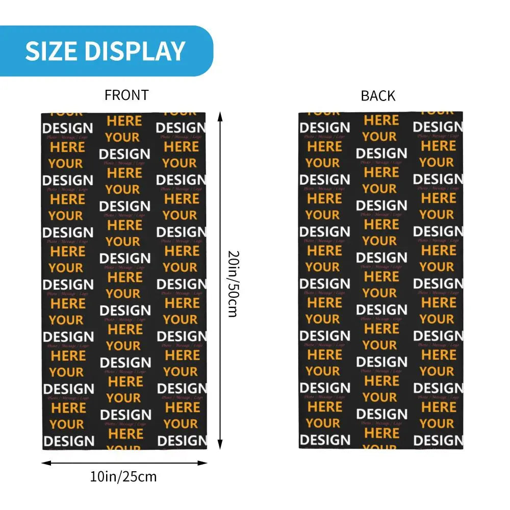 Custom Your Design Here Winter Headband Neck Warmer Ski Hunting Tube Scarf Personalized Customized Logo Face Bandana Gaiter