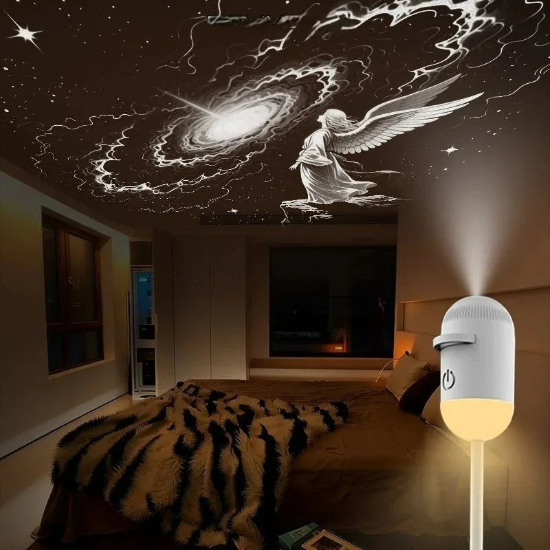 Galaxy Star Projector 2 in 1 Night Light Home Background Atmosphere Lamp Perfect Gift for Boyfriend & Girlfriend