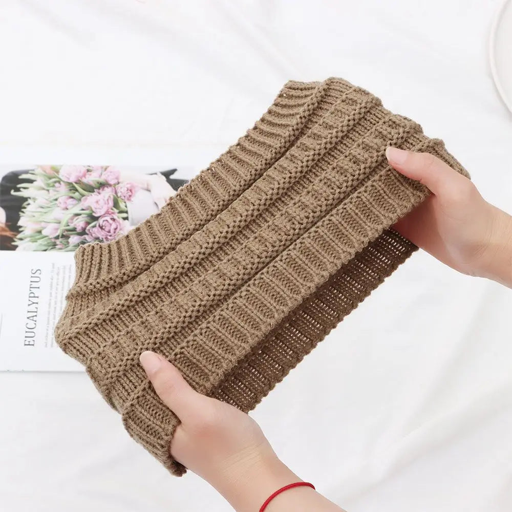 1Pcs Women Girl Autumn Winter Hair Accessories Headwraps Headwear Ponytail Beanie Hat Ear Warmer Hair Band Knitting Headband