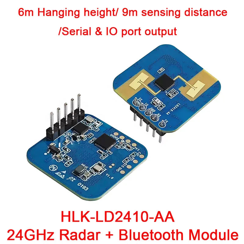 1-20Pcs HLK-LD2410-AA Human Presence Sensing 24G BLE Human Presence Radar Sensor 9m Detection Range Max 6m Hanging Mount Height