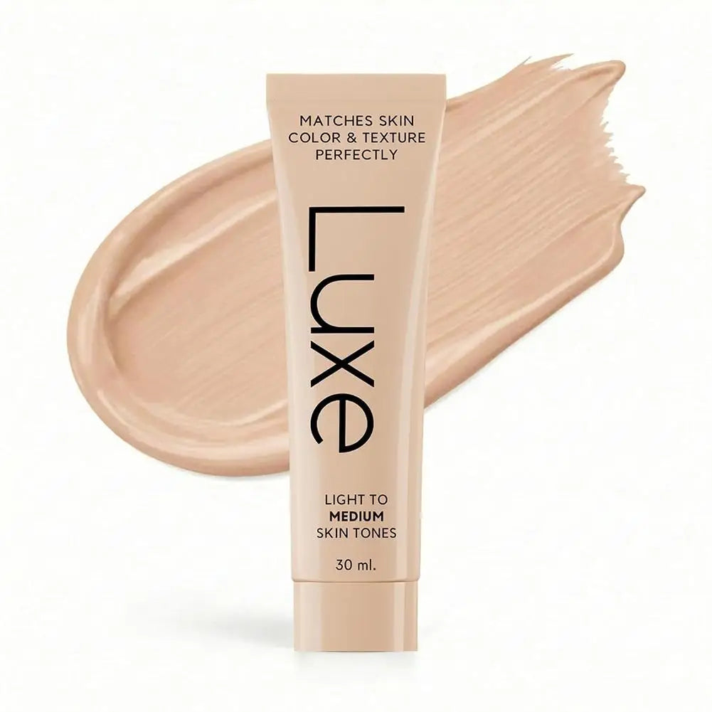 Luxe Color Change Waterproof Concealer Foundation, Full Coverage for Acne, Scars & Uneven Skin Tone, Long-Lasting Face Makeup