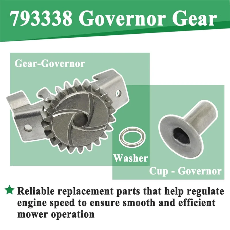 N09R-793338 Lawn Mower Governor Gear Replaces 698231, 696376, 394348 For Most 401000, 405000, 406000 Engines