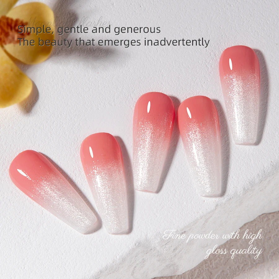 RSNAIL Milky White Nail Gel Polish Sparkling Moonlight Flash Gel Polish High Gloss Sparkling White Summer SoakOff UV LED Varnish