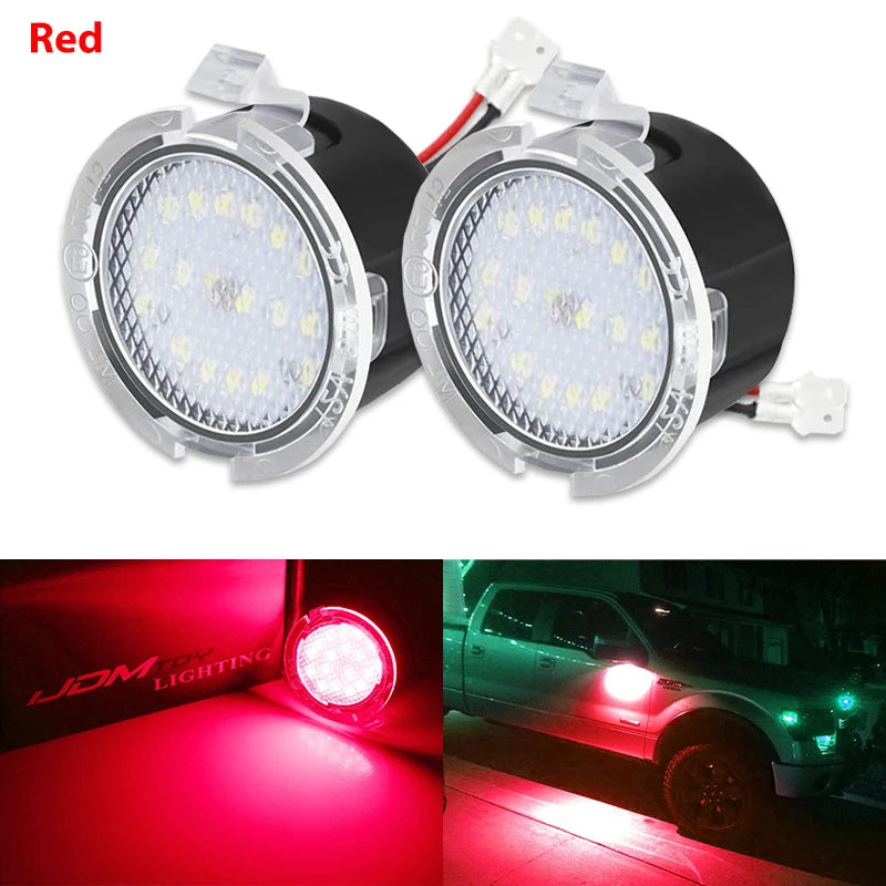 2pcs LED Side Under Mirror Puddle Light For Ford Focus C-Max Kuga Mondeo Fusion Ranger Expedition F-150 Edge S-Max