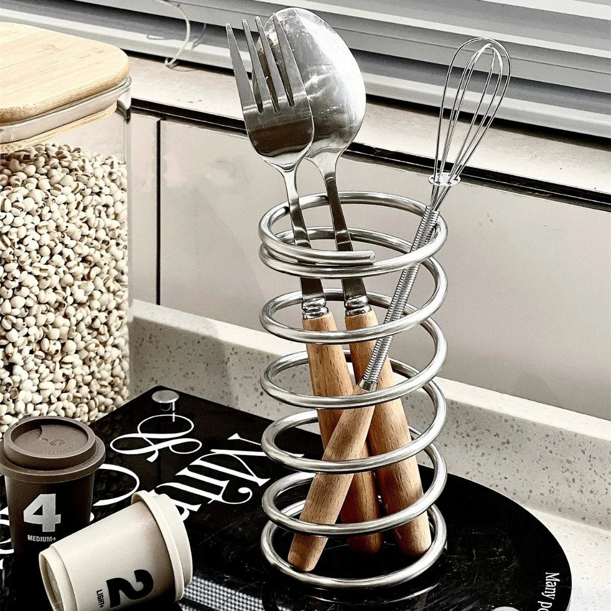 Stainless Steel Toothbrush Holder Metal Bathroom Accessories Tool for Toothpaste Makeup Brush Storage Rack Home Decoration