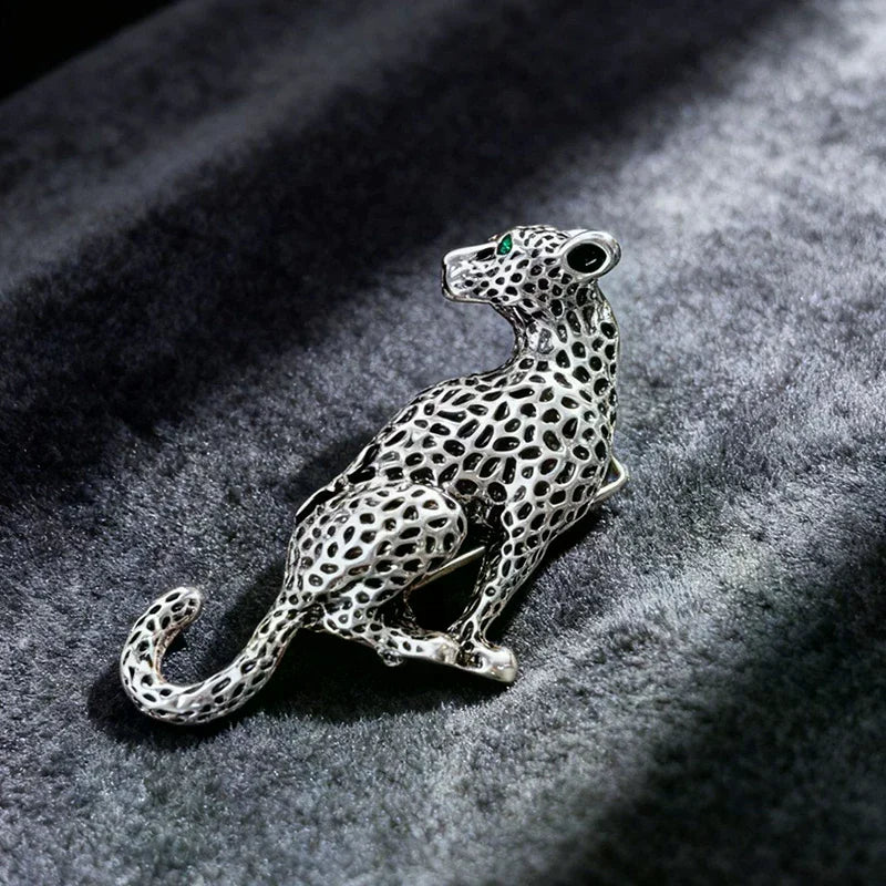 Leopard Brooch Pin Animal Jewelry Winter Coat Dress Party Accessories Gift