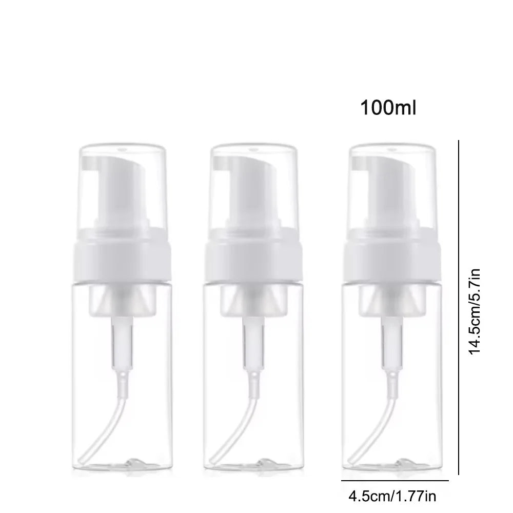 100/150/200ml Plastic Foam Pump Bottle Empty Face Eyelashes Cosmetic Bottle Cleaner Soap Dispenser Foam Bottle