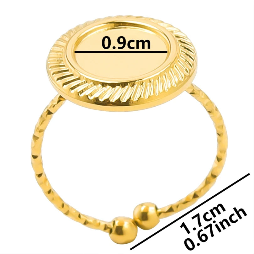 6pcs/lot Wholesale Various Chunky Rings Real Gold Plated Love Abstract DIY Shell Star Sun Bat Shaped Rings Women Jewelry Gifts