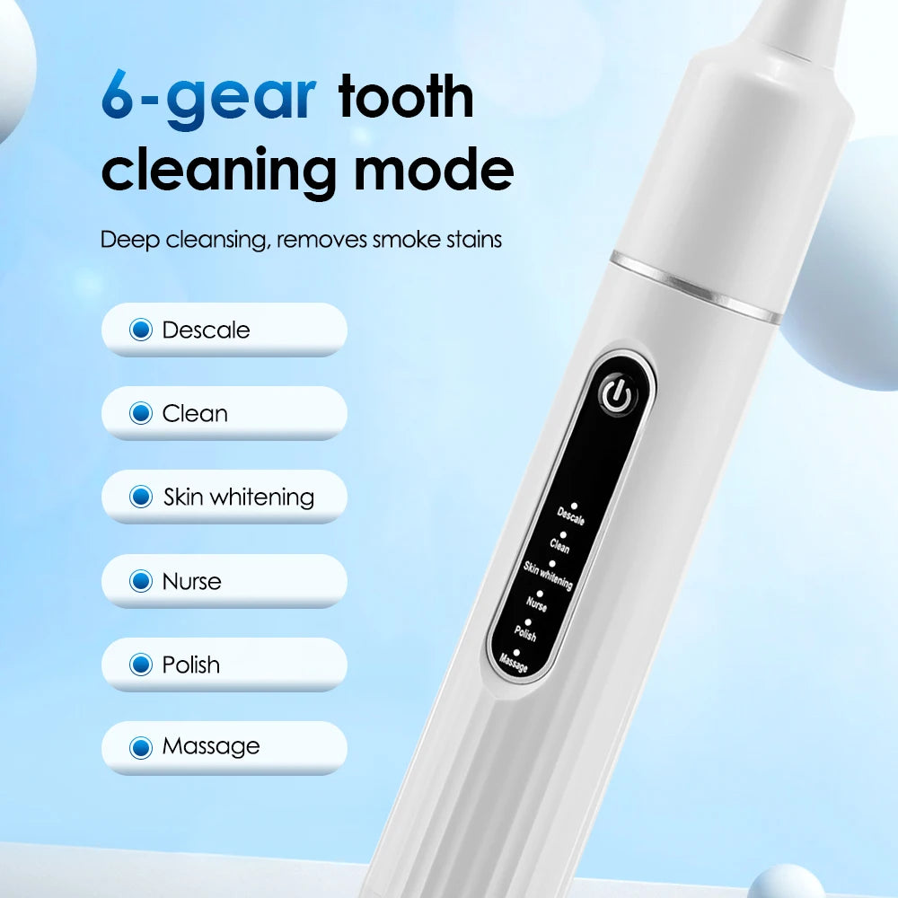 Sonic Electric Toothbrush Teeth Whitening Kit Tooth Whitener Calculus Plaque Tartar Remover Tools Cleaner Stain Oral Care