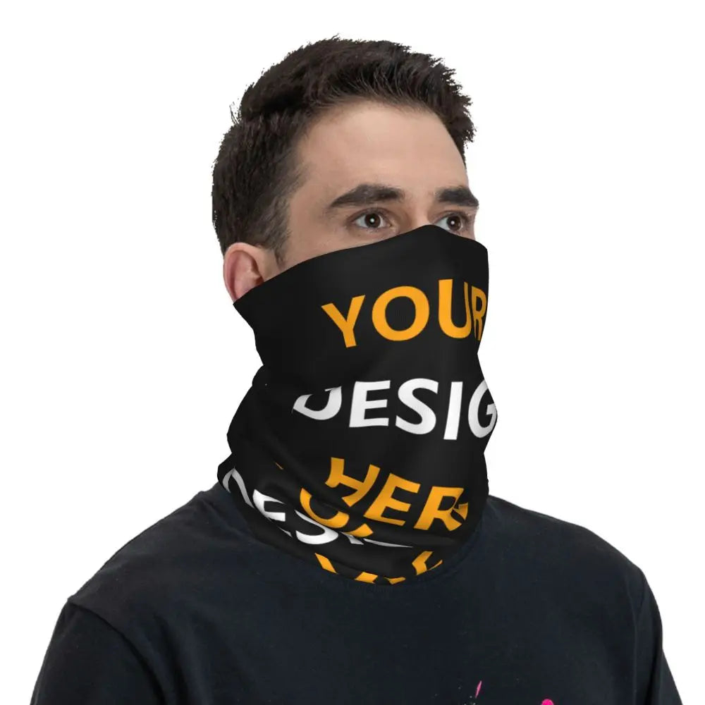 Custom Your Design Here Winter Headband Neck Warmer Ski Hunting Tube Scarf Personalized Customized Logo Face Bandana Gaiter