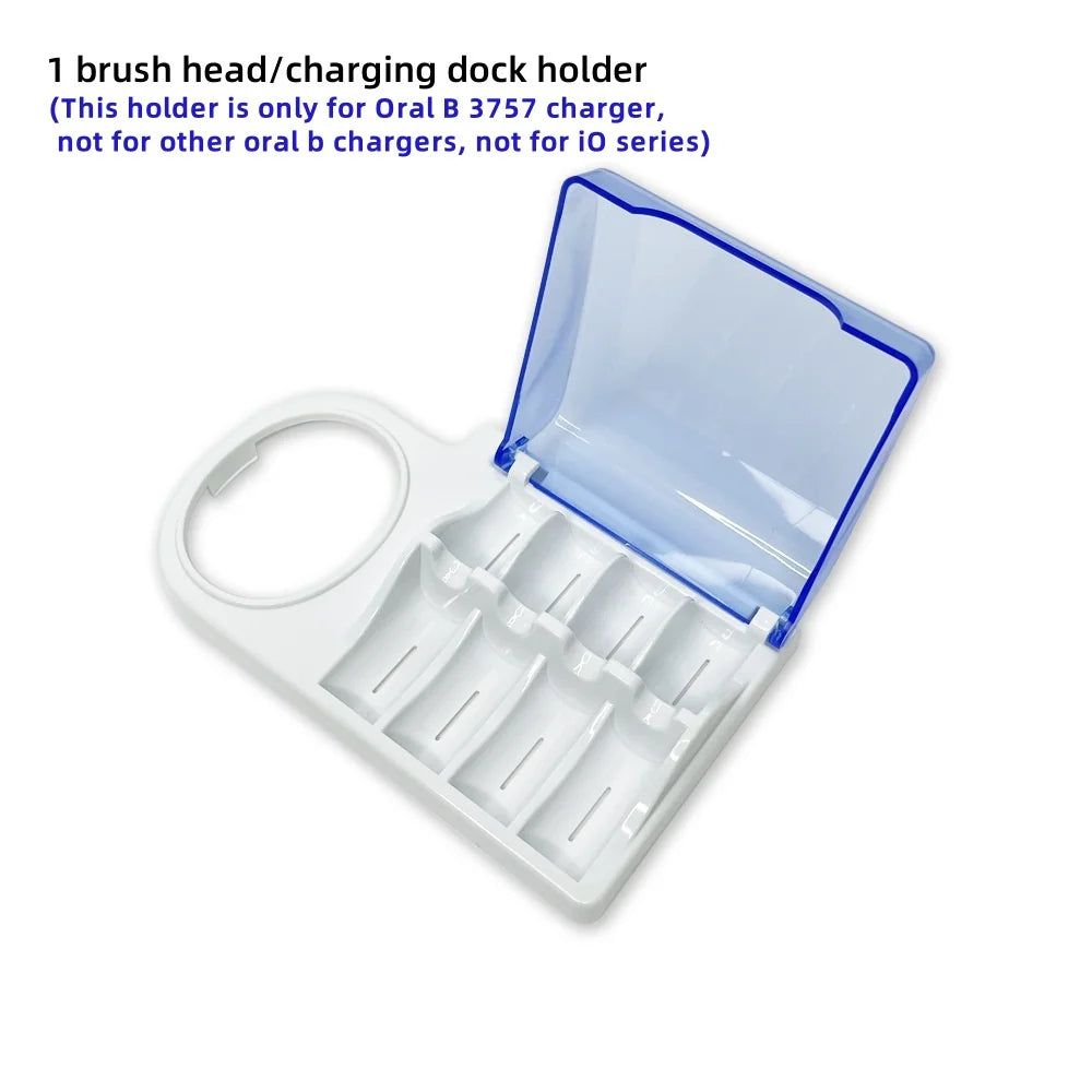 Electric Toothbrush Holder Replacement for Braun Oral B with Brush Head Storage Cover and Charger Base Stand