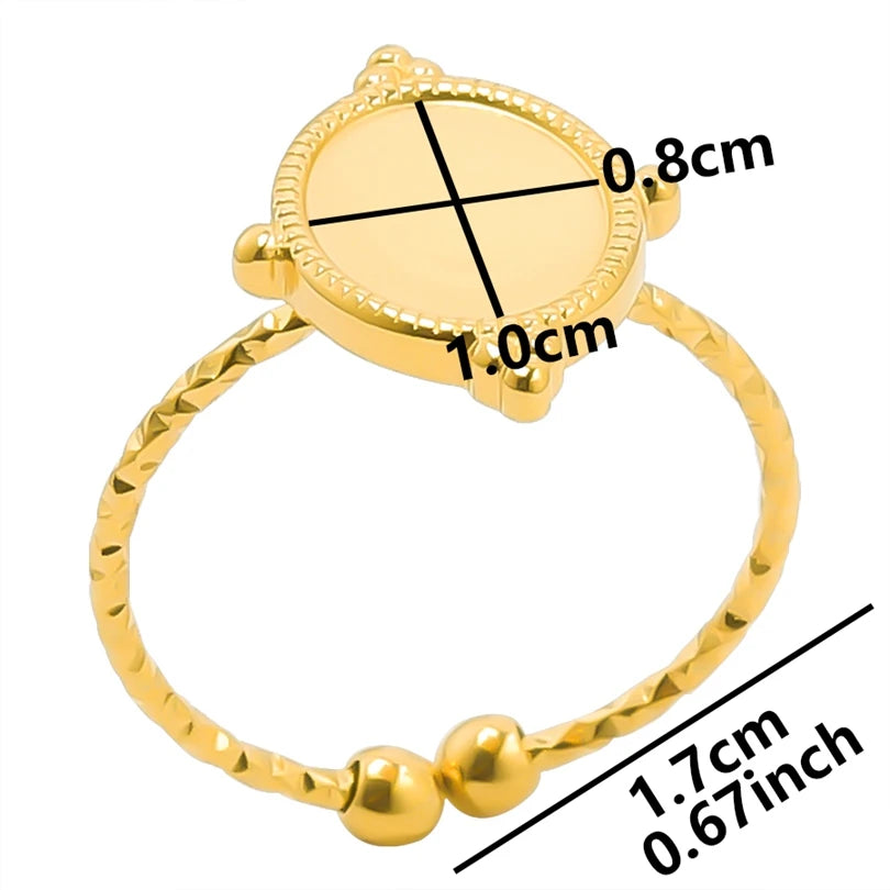 6pcs/lot Wholesale Various Chunky Rings Real Gold Plated Love Abstract DIY Shell Star Sun Bat Shaped Rings Women Jewelry Gifts