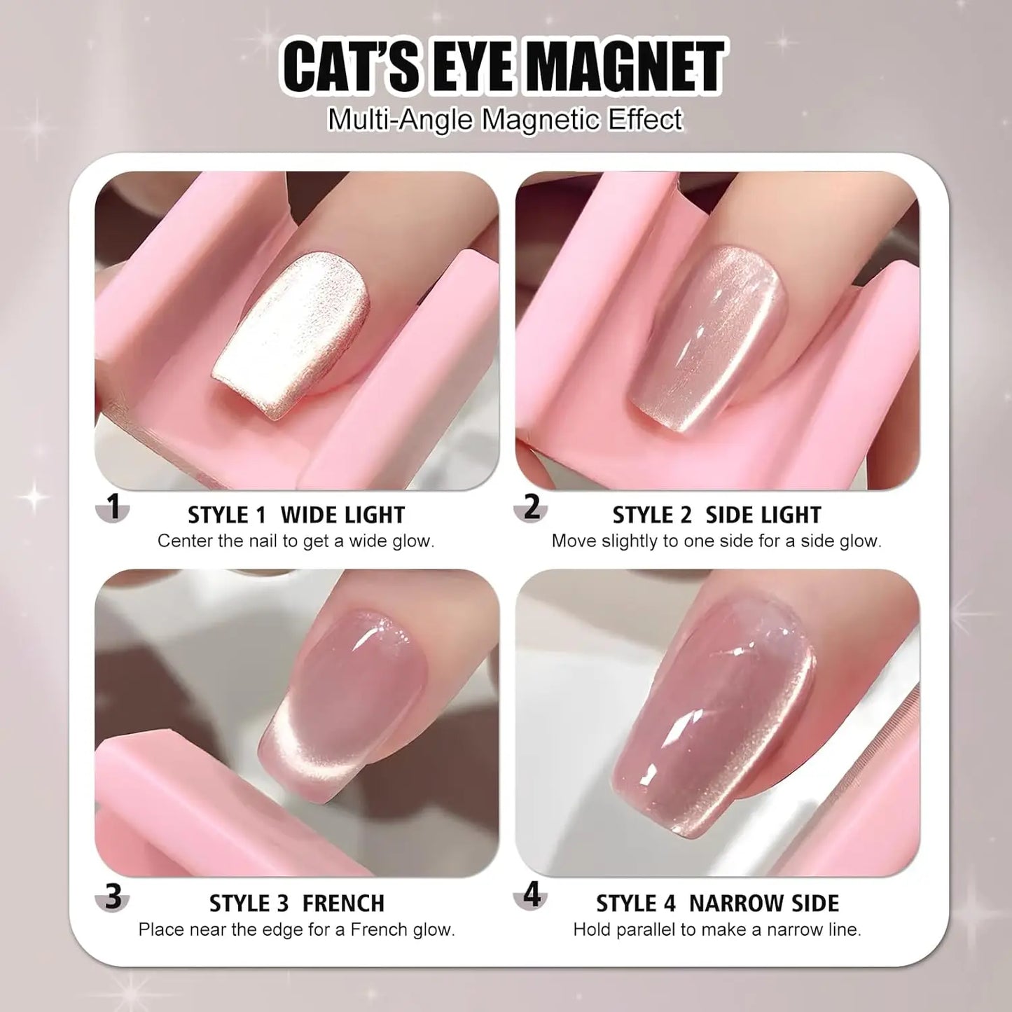 Cat Eye Magnet Tool Nail Art Magnet Stick for DIY Magnetic Cat Eye Gel Special Velvet 5D Nail DIY Tool French Nail UV Magnetic